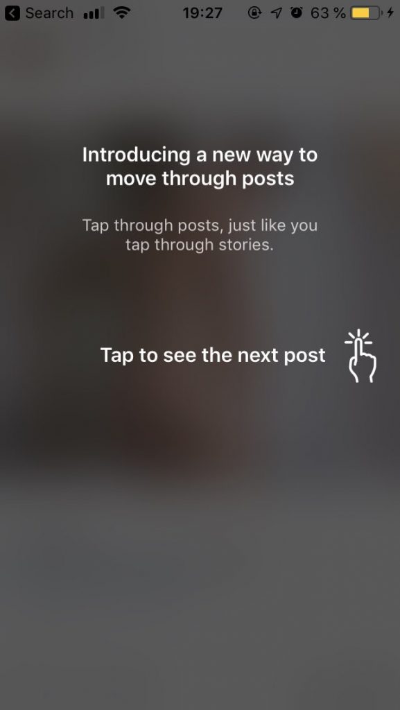 Instagram activó el modo horizontal en la línea de tiempo