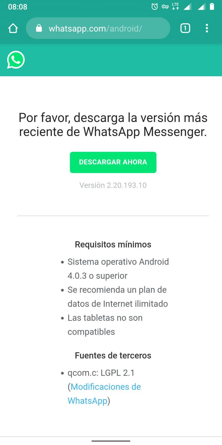 Cómo Descargar E Instalar Whatsapp Sin Play Store Sitio Android 4337