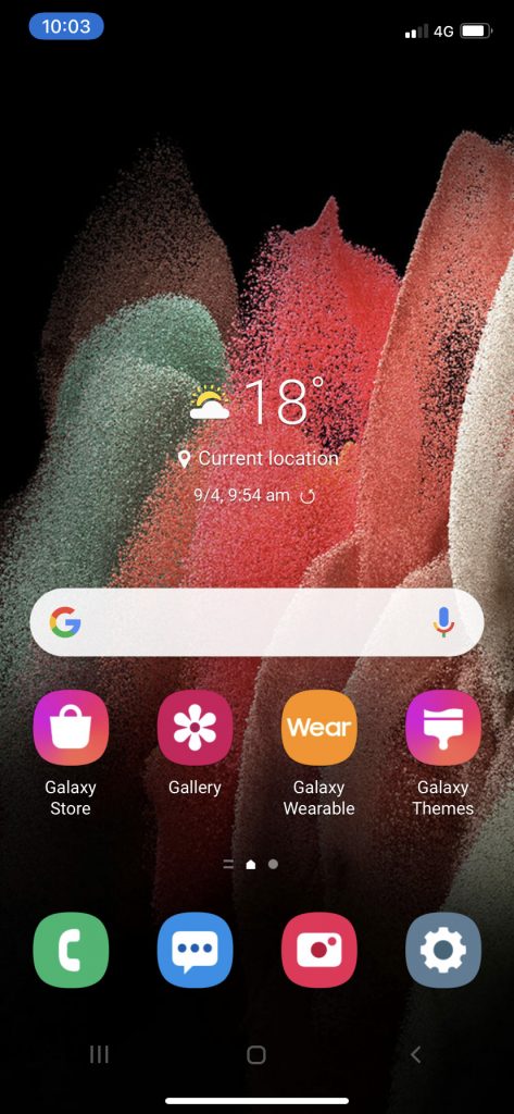 Android de Samsung en un Iphone