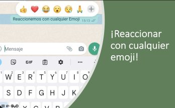La imagen muestra cómo se reacciona con cualquier emoji en Whatsapp