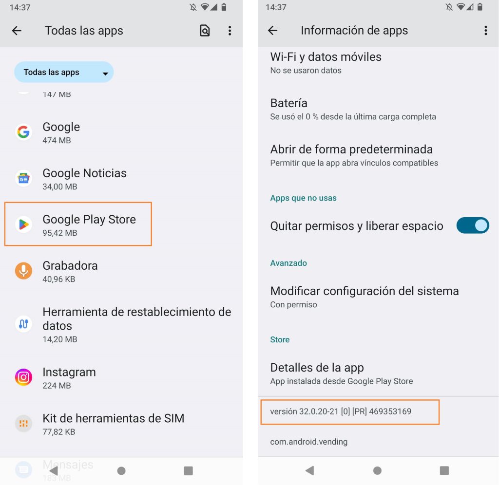 Actualizar Play Store 2022