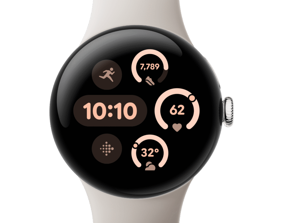 Carátula frontal del Google Pixel Watch 3, gadget que complementa la vida Android